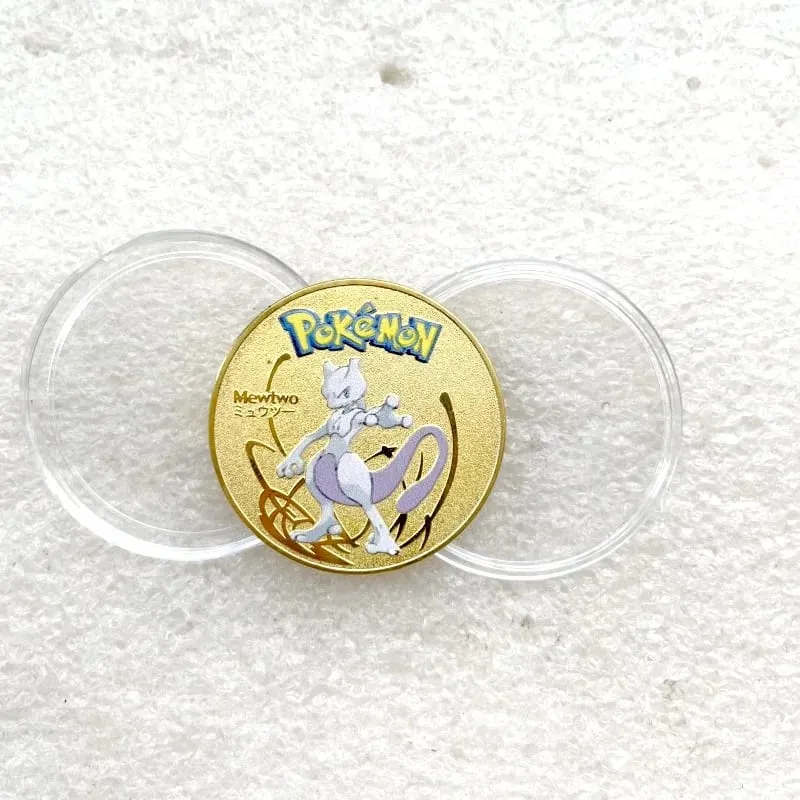 Pokemon złote monety Pikachu Anime pamiątkowa moneta Charizard złota okrągła metalowa moneta zabawki — image 19