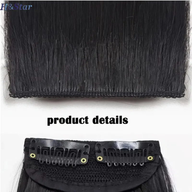 30cm Synthetic Short Straight Pad Invisible Hair Extension Lining of Hair Top Side Cover Hairpiece for Women — image 6