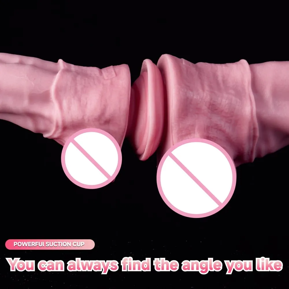 Oieffur Horse Dildo untuk Wanita Platinum Silicone Dildo Besar dengan Suction Cup Massage Dubur Faraj Besar Zakar Mainan Seks untuk Dewasa — image 5