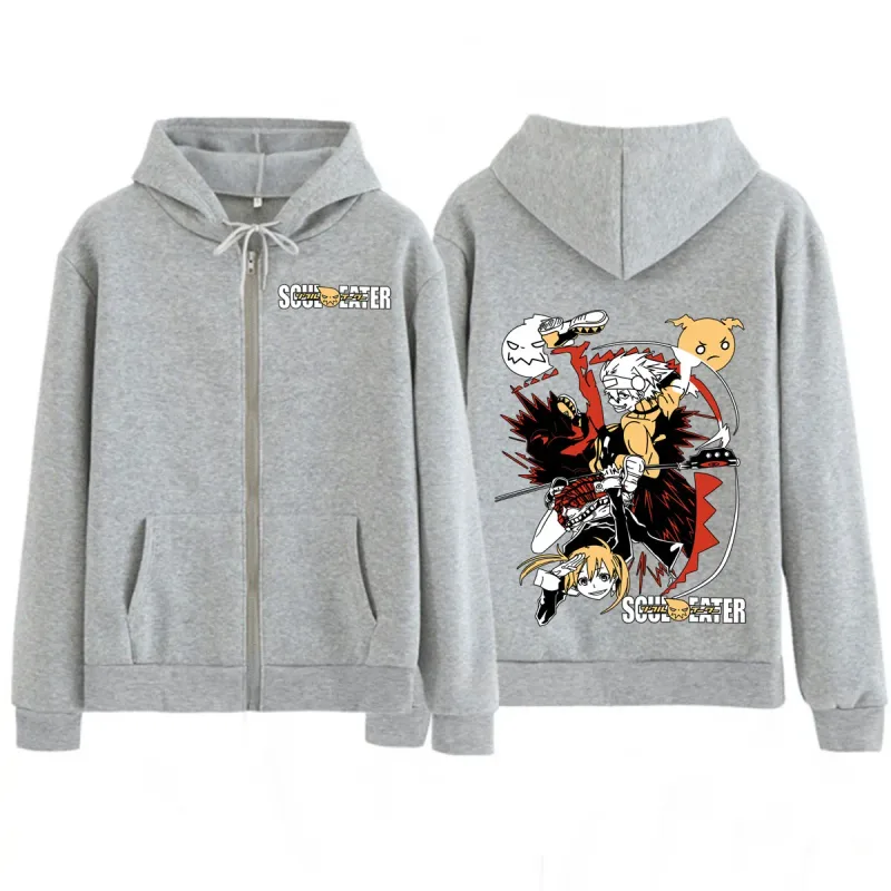 Anime Soul Eater MAKA ALBARN Rits Hoodies Grappige mannen Vrouwen Kleding Mode Oversized Kleding Casual Lange Mouw Streetwears