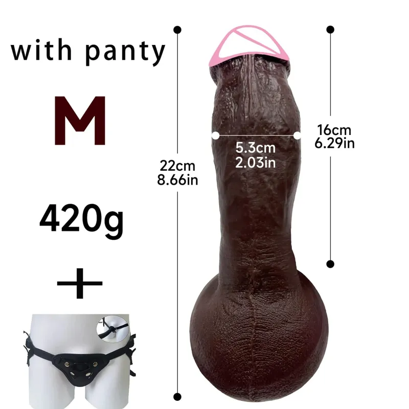 Consolador grueso realista para hombres y mujeres, pene de silicona, pene grande, tapón Anal, juguete sexual para hombres y mujeres Gay, 3 tamaños, sensación de piel suave, realista y grueso — image 15