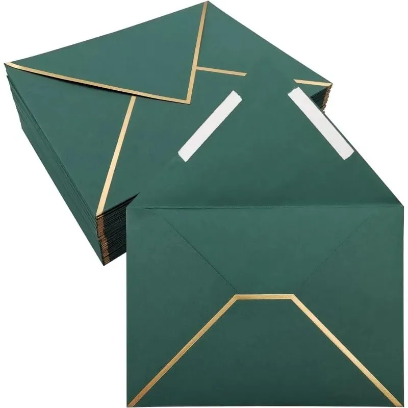 100 Pcs Western Style Envelopes Invitation Envelopes for Birthday Greeting Cards Postcards Letter Paper Party Invite Stationery Supplies — image 1