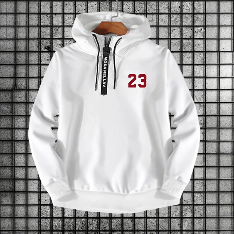 2026 Autumn Winter Daily Casual Sports Fashion Hoodie Men Women Hooded Sweatshirt Urban Trendy Half-zip Long Sleeve Pullover