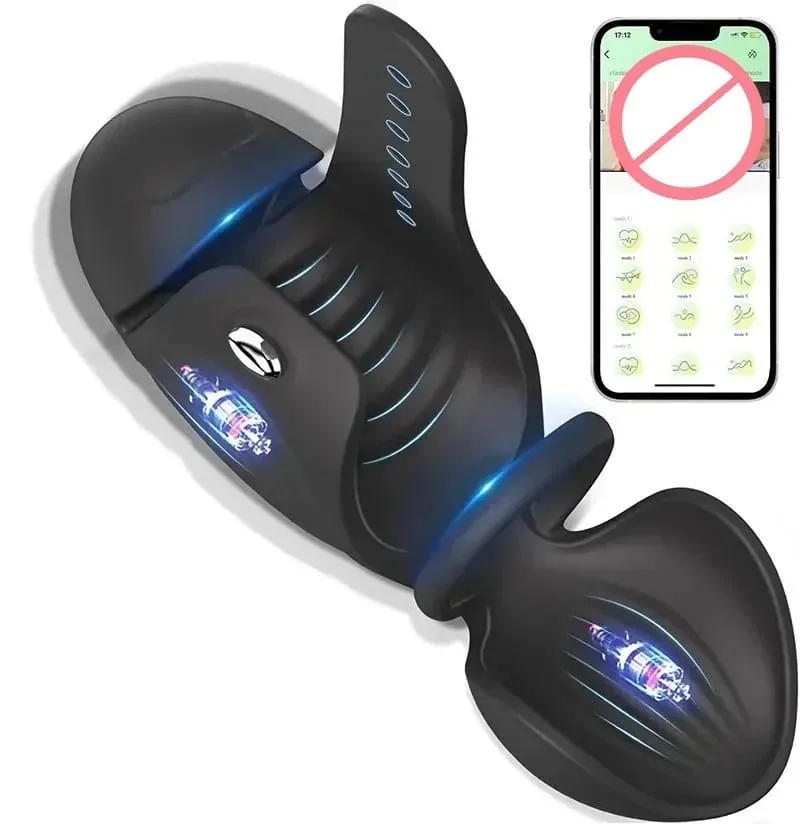 4-in-1 Adjustable Male Masturbator Penis Vibrator Trainer Penis Exerciser Stroker with Cock Ring Testicle Masturbators Sex Toys — image 1