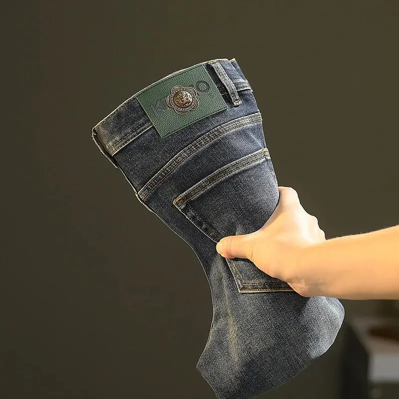 High-End Jeans Men's Versatile Washed De