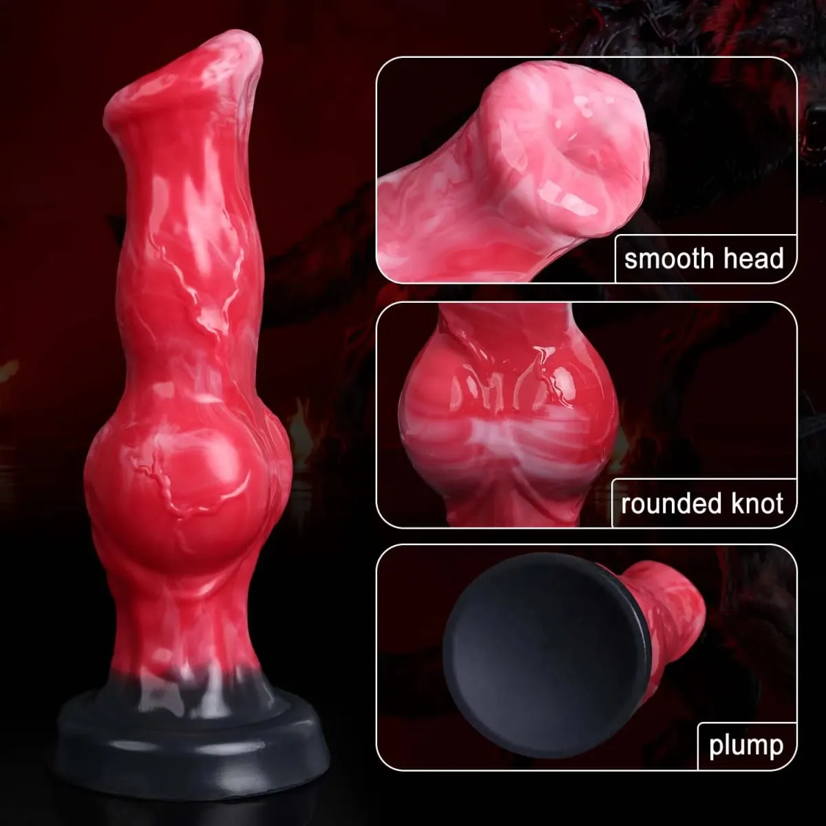 Monster Dog Knot anal dildo silicone dog knot dildo for women with strong suction cup for men and women Adult Sex Toys products — image 2