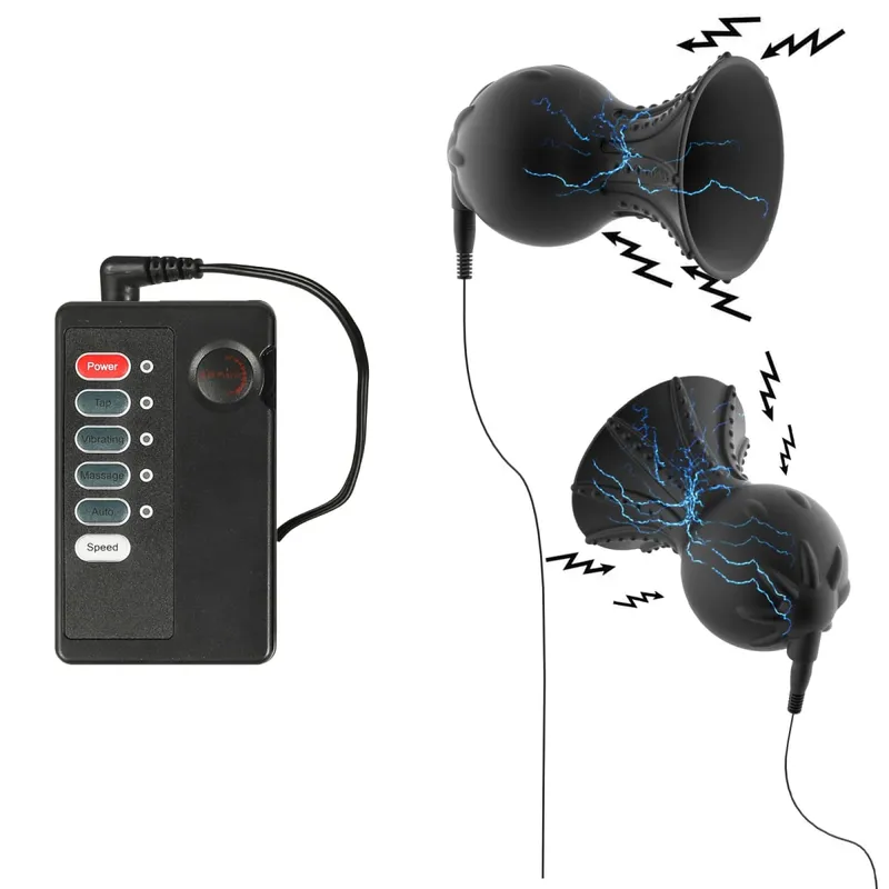 Electric Shocker Breast Pump Enlargement For Women Nipple Sucker Clitoris Suction Bondage E-stim Erotic Sex Toy Bdsm — image 14