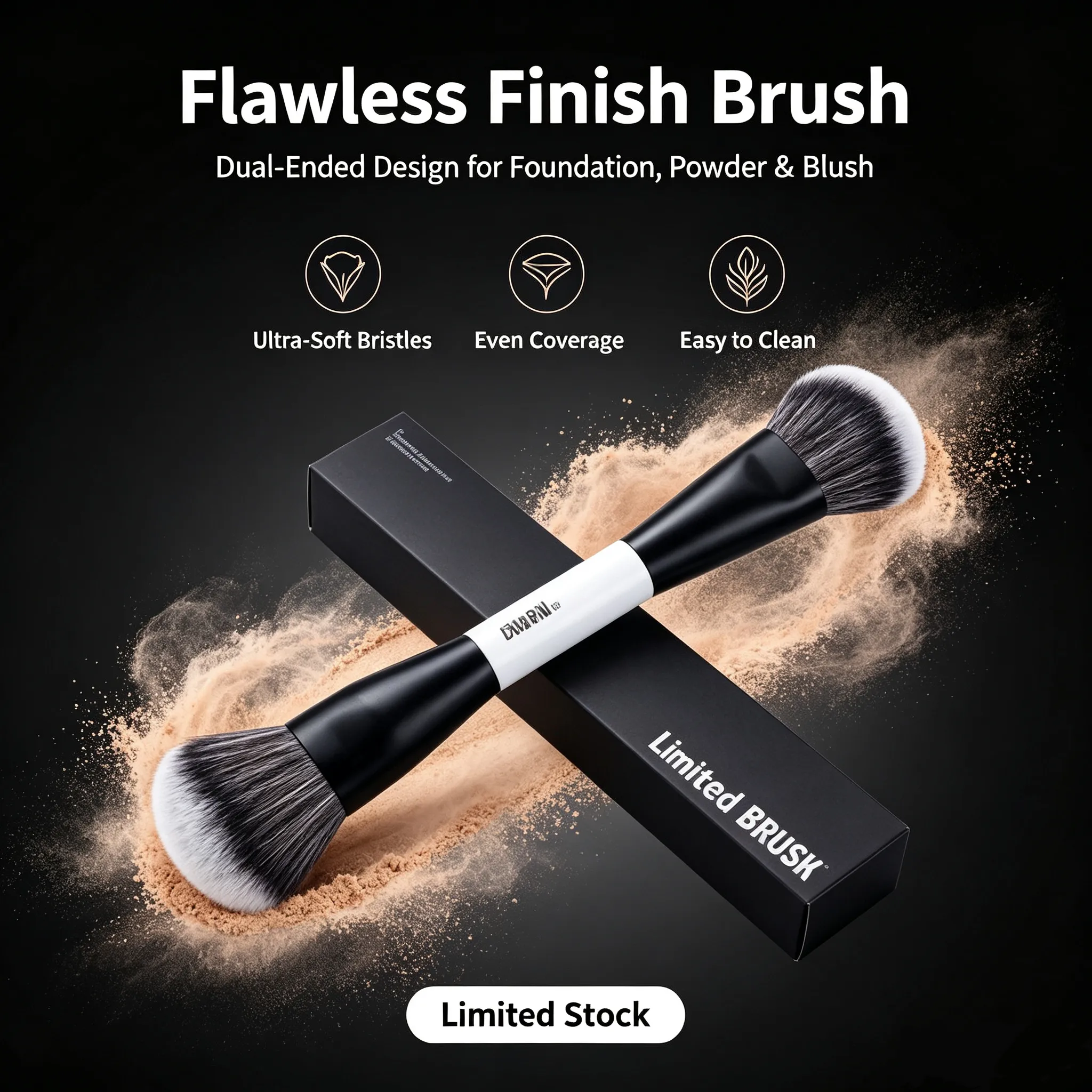 Dual Ended F4 Powder F1 Blush Contour F2 Makeup Brushes with Box Soft Mario Foundation Brush Professional Face Cosmetic Tool — image 1