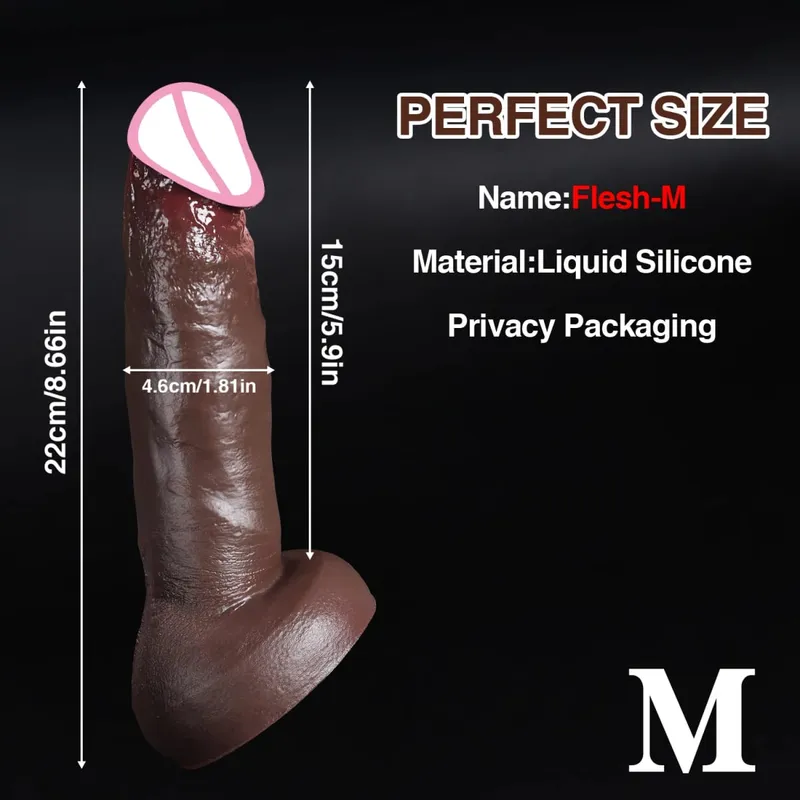 Levné Soft Skin Feel Realistic Husté dildo Gay masturbátory Silikon Dick Velká přísavka Penis Anální kolík Sexuální hračka pro muže Ženy — image 9