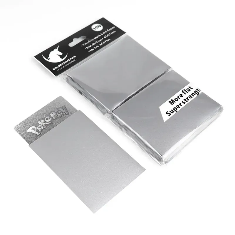 100pcs 2.5 "x3.5" 프리미엄 트레이딩 카드 슬리브 66x91mm MTG Magic Gathering Lorcana 게임 카드 용 표준 크기 보드 게임 카드