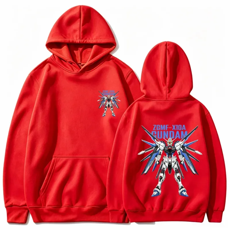 Gundam Hoodie Mecha Robot Anime ZGMF Mobile Suit Streetwear Aesthetic Vintage Black Oversized Casual Sport Sweatshirts — image 6