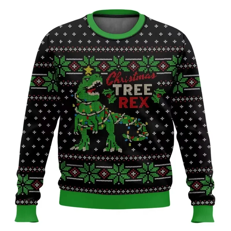 Jurassic Park Dinossauros Feliz Natal Roupas Presentes Suéteres de Papai Noel moletons masculinos e femininos 3D Festa de outono — image 9