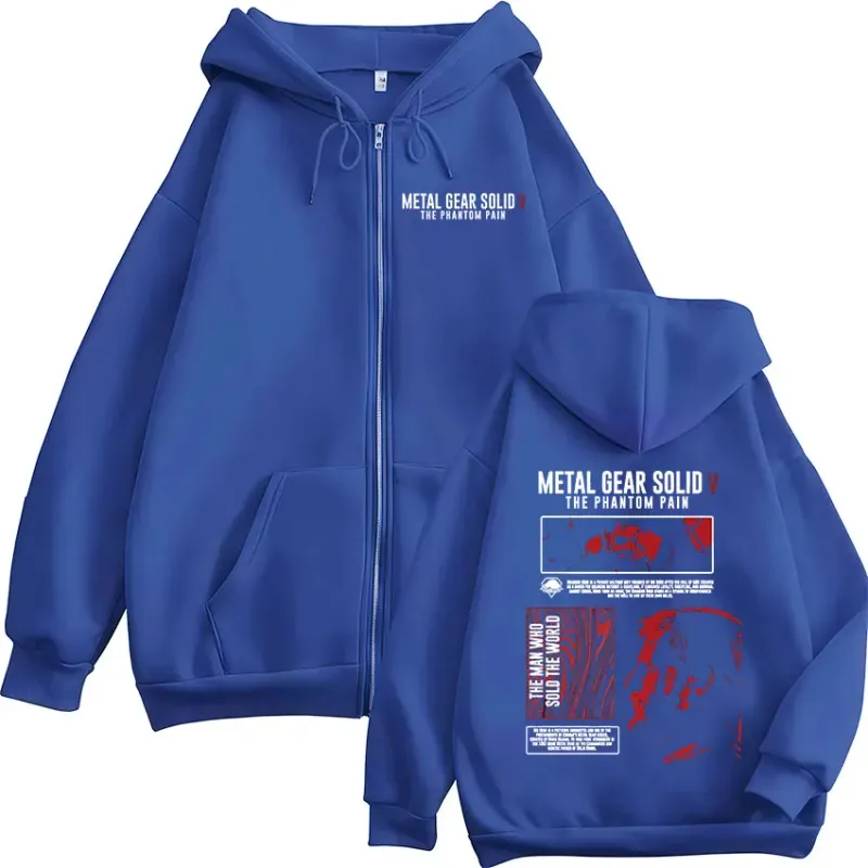 Metal Gear Solid 5 The Phantom Pain Venom Snake MGS5 Zipper Hoodies Men's Women Clothing Zip Up Hooded Sweatshirts Jackets — image 5