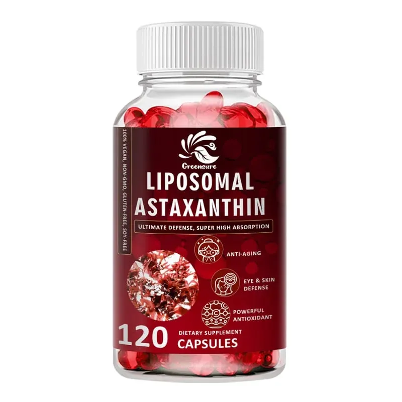 Cápsula de astaxantina lipossomal de 24 mg - Alivia a fadiga ocular, melhora a pele sensível, restaura a função muscular, aumenta a imunidade