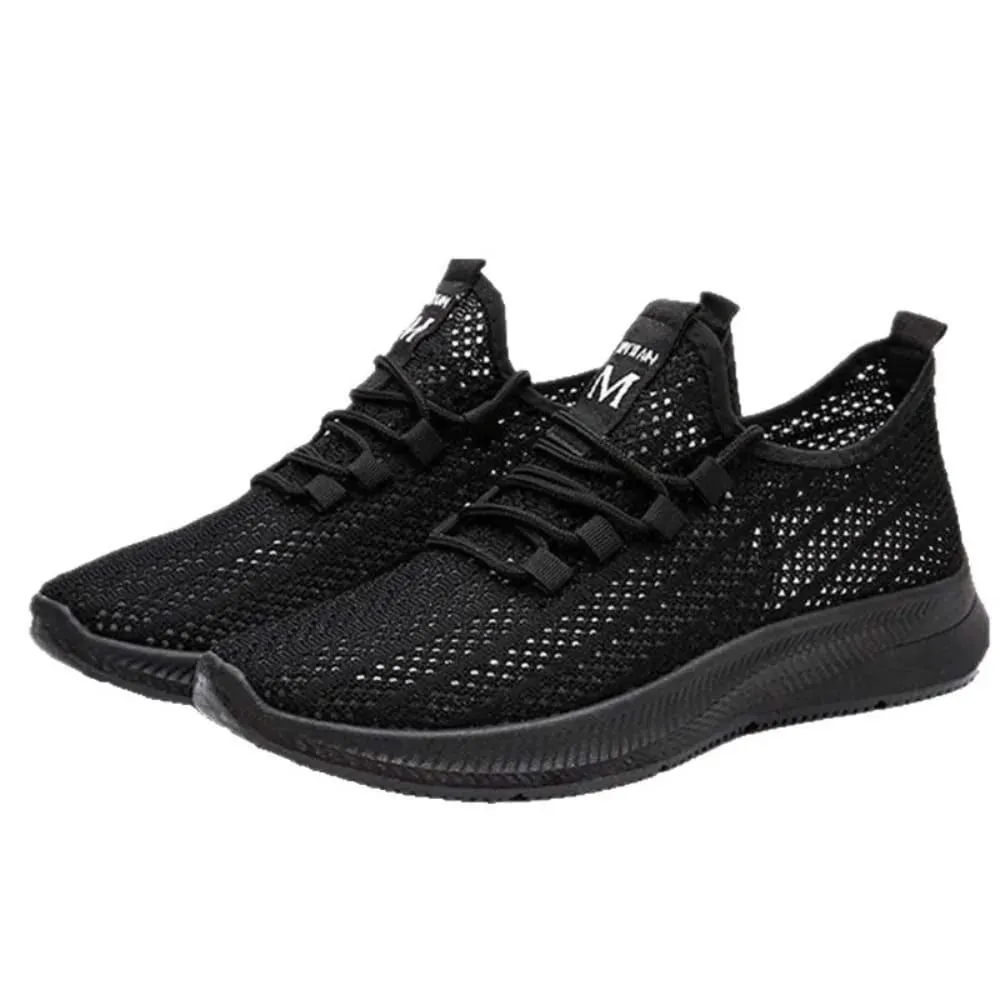 Breathable Men's Casual Sneakers Wear-resisting Anti-slip Sports Shoes Soft-soled Lace Up Slip-on Fashion Sneaker
