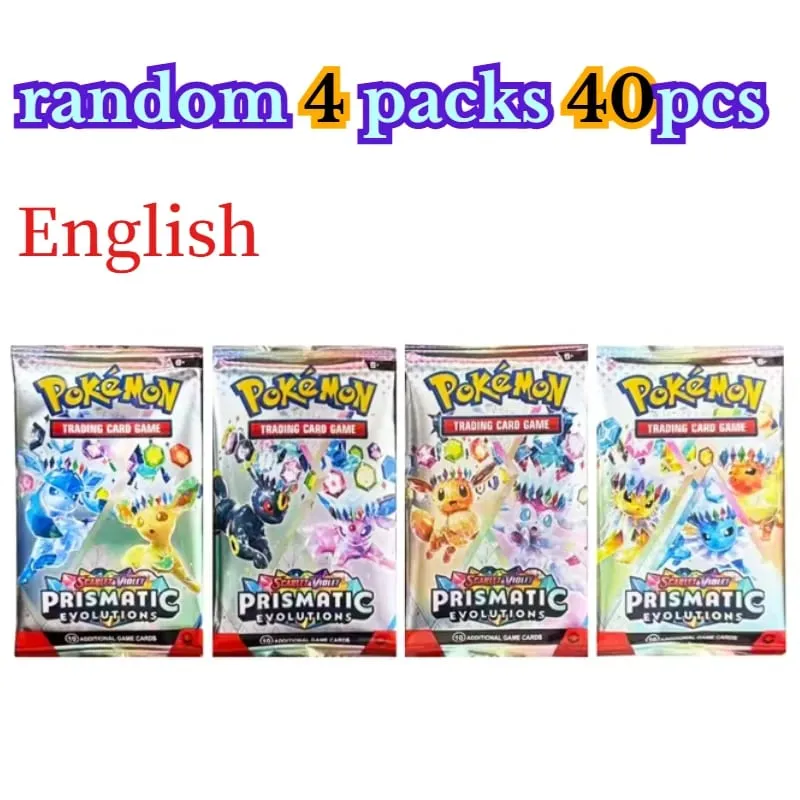 zábava 40 kusů Pokemon Card Pack 4 sady Sun Moon Violet 151 Angličtina Sběratelské karty Sběratelské hračky Halloween Dárek Fantasy Sci-Fi — image 21