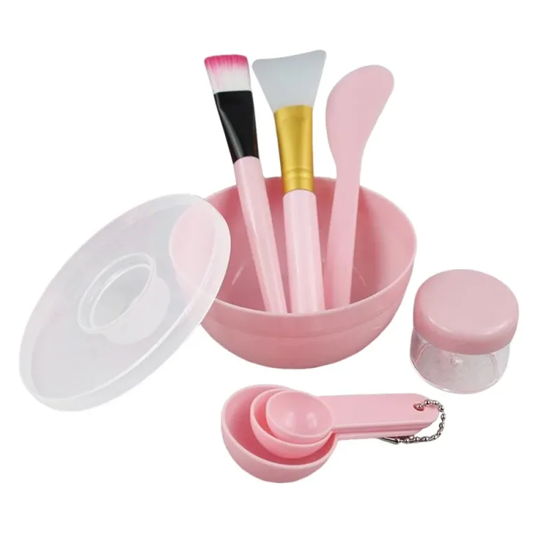 Máscara facial tigela de mistura conjunto diy ferramenta de mistura máscara com máscara de silicone tigela pincéis de maquiagem espátula beleza cuidados com a pele beleza saúde