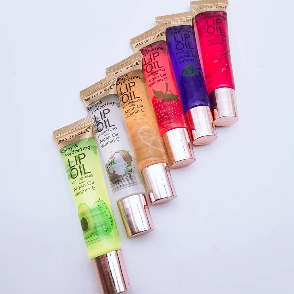 6Pcs Perisa Buah Berair Set Pengilat Bibir Berkilat Gel Bibir Jelas Penghidratan Pelembap Bibir Glos Bibir Wanita Makeup Bibir Borong — image 9