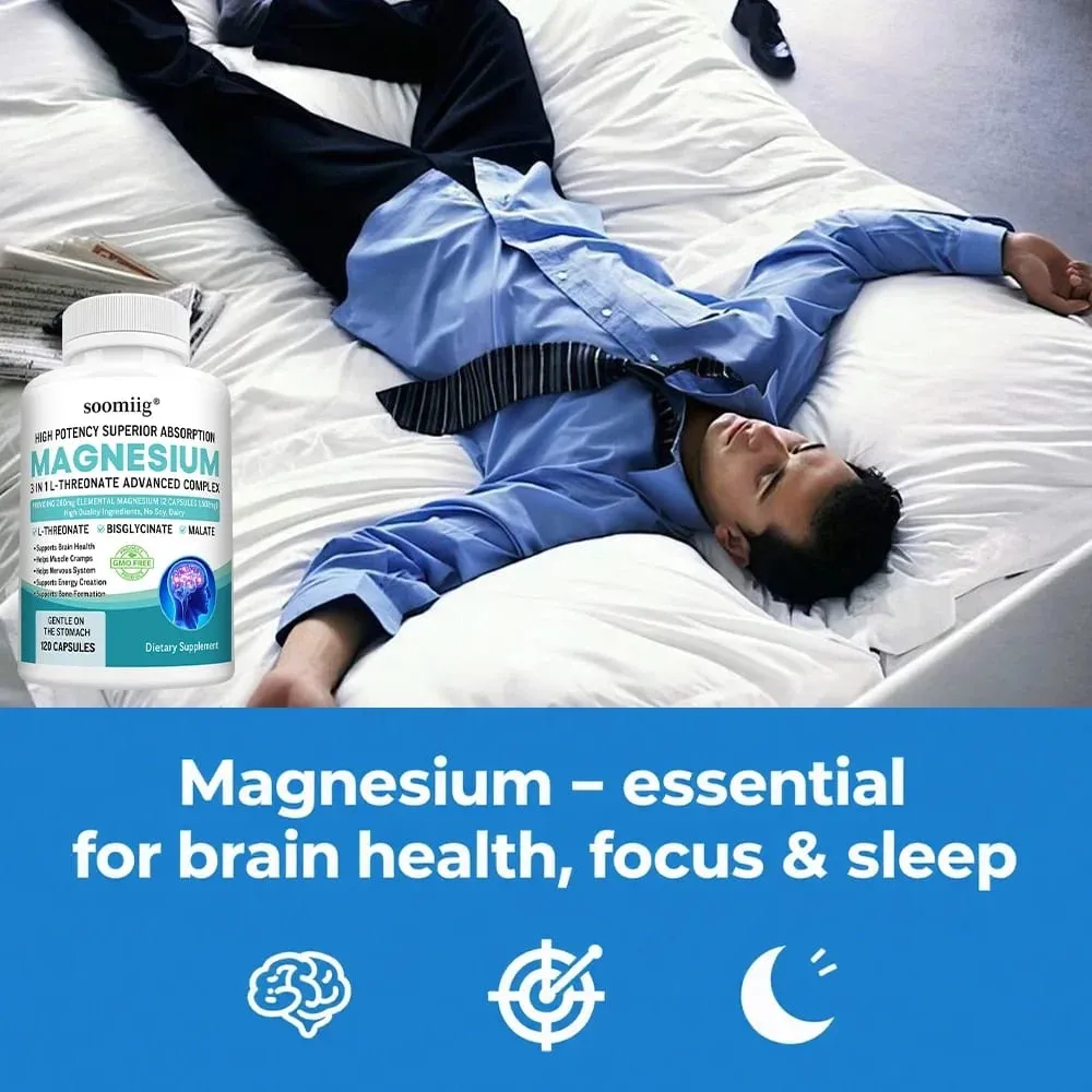 3 σε 1 - L-Threonate Magnesium Glycinate Malate Υγεία του εγκεφάλου Υποστήριξη ύπνου Ενισχυμένη ανοσία Ενεργειακός μεταβολισμός — image 2