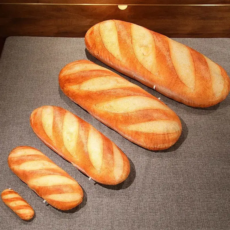 20-50CM Giant Bread Plush Long Pillow Toy Soft Funny Simulation Food Toy Creative Cushion Birthday Present Christmas Gift