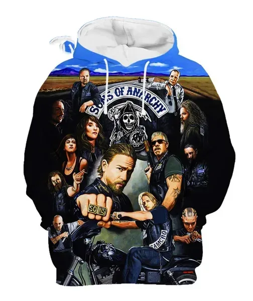 Hot Sale Men's 3D Print Hoodies Sweatshirts Sons of Anarchy Street Style Unisex Loose Casual Pullover Y2K Tracksuit Autumn — image 15