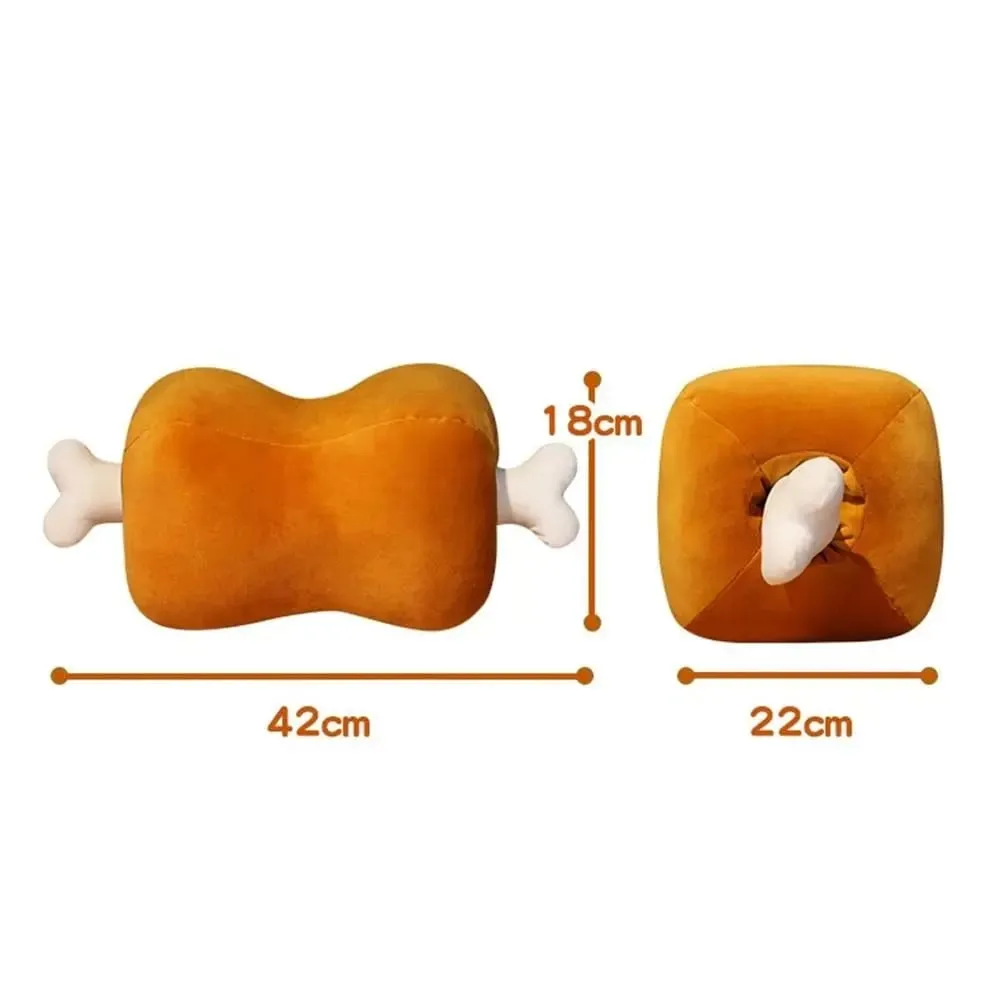 참신 42cm 시뮬레이션 고기 뼈 베개 만화 디자인 빨 베개 부드러운 저자 극성 동물 쿠션 홈 장식 — image 5