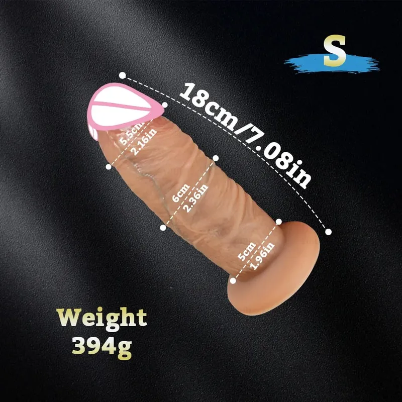 Dlouhý penis Velký péro Super realistická Silná dilda Silikonové Anální Dildo Vaginální expandér Sexuální hračka pro dospělé Žena Masturbace anální kolík