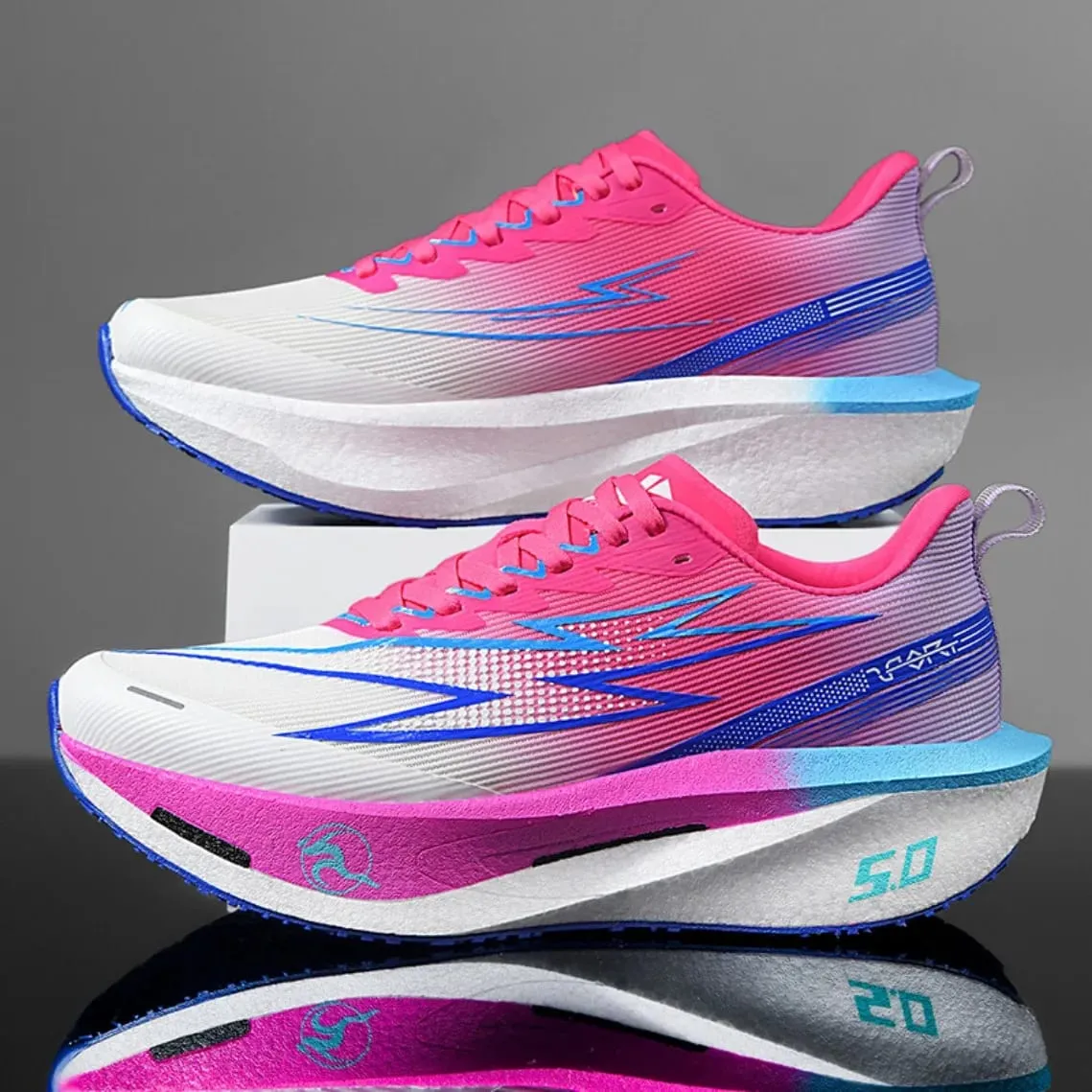 Carbon Plate Marathon Running Shoes Men Women Sports Sneakers Breathable Lightweight Shock Absorbing Non Slip Athletic Shoes — image 3