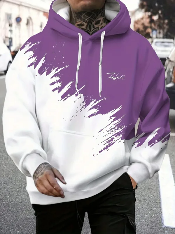 แฟชั่นGradientพิมพ์Hoodiesผู้ชายตลก 3Dรูปแบบตัวอักษรขนาดใหญ่เสื้อฤดูใบไม้ร่วงและฤดูหนาวเสื้อลำลองผู้ชายเสื้อผ้า — image 4