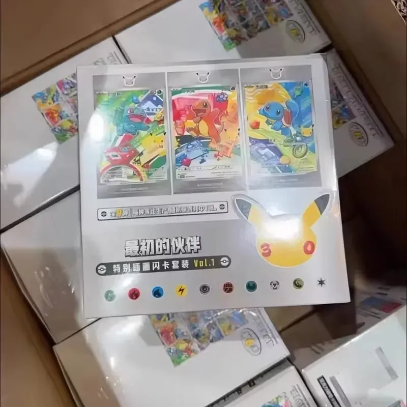 Original Pokemon 30th Anniversary Vol.1 Vol.2 Vol.3 Original Partner Special Illustration Set Gift Box PTCG Collectible Cards — image 8