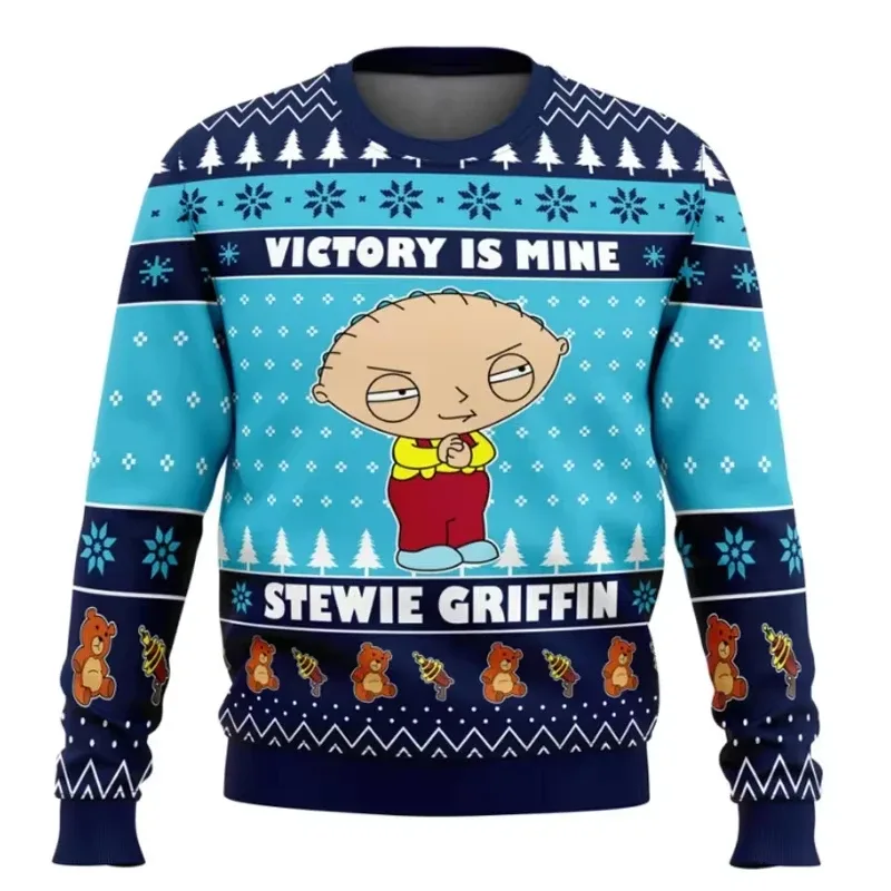 Family Guy 3D Print Christmas Ugly Sweater Style Casual Festival Theme Jacket for Men And Women Autumn Winter Outerwear — image 7