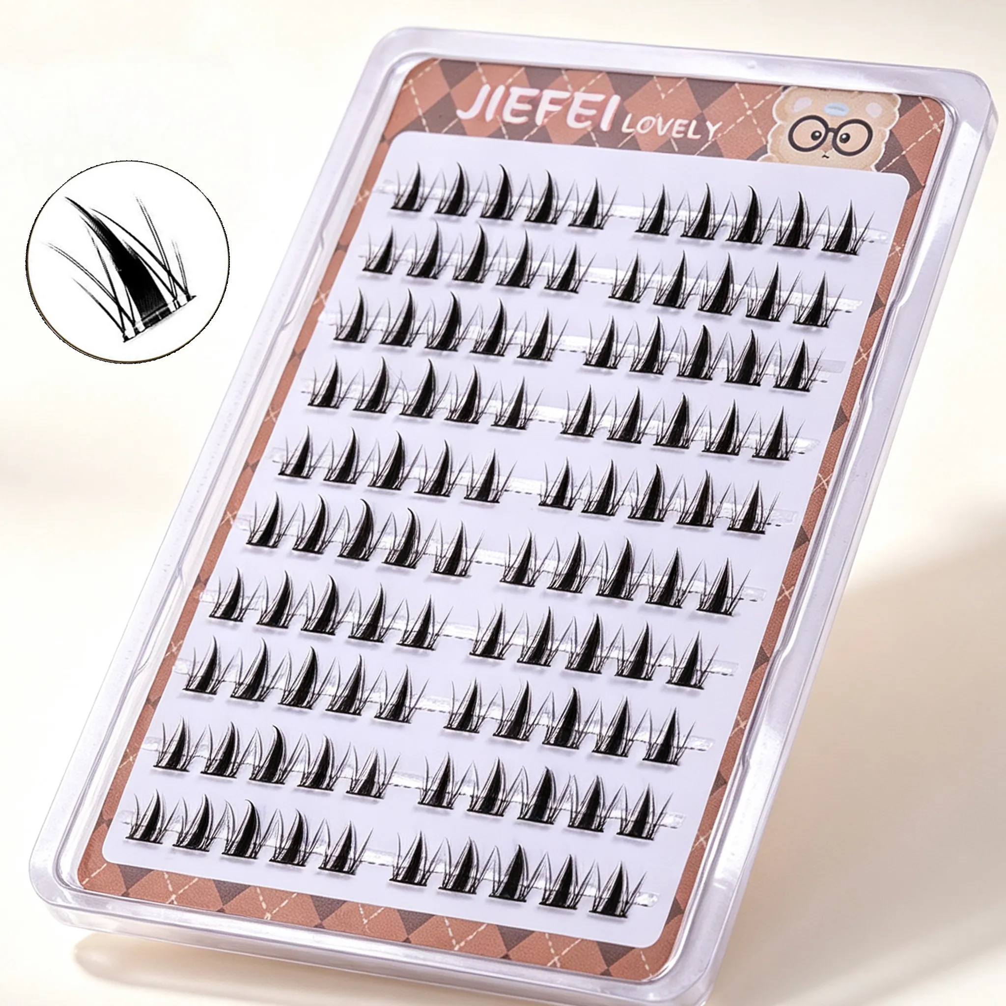 10 Rows Self‑Adhesive Cluster Lashes Glue‑Free Sectioned Individual False Eyelashes Reusable DIY Eye Makeup Extensions — image 3