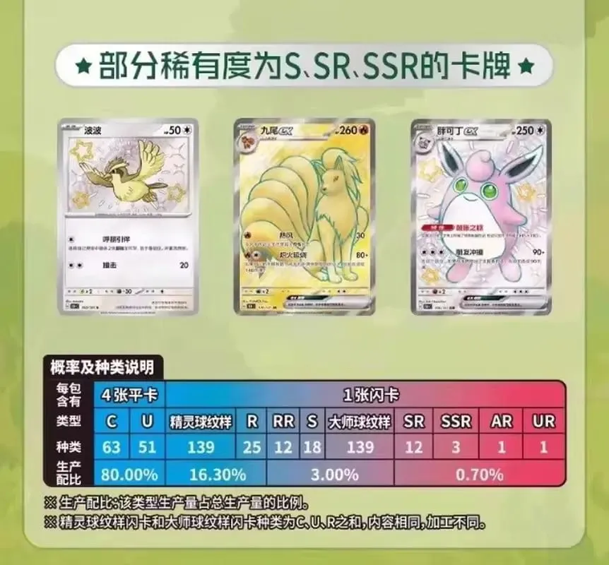 재고 있음 포켓몬 카드 수집 151 슬림 지방 부스터 박스 간체 중국어 Ptcg 카드 컬렉션 크리스마스 장난감 선물 — image 5