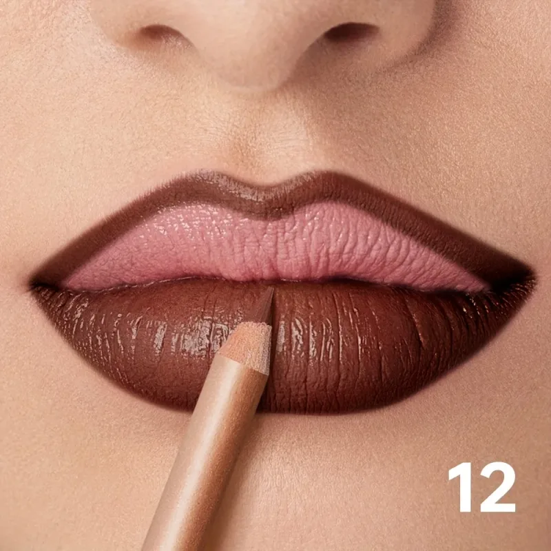 Lápis delineador labial fosco nude de longa duração à prova d'água à prova de manchas contorno preciso fórmula cremosa suave — image 11