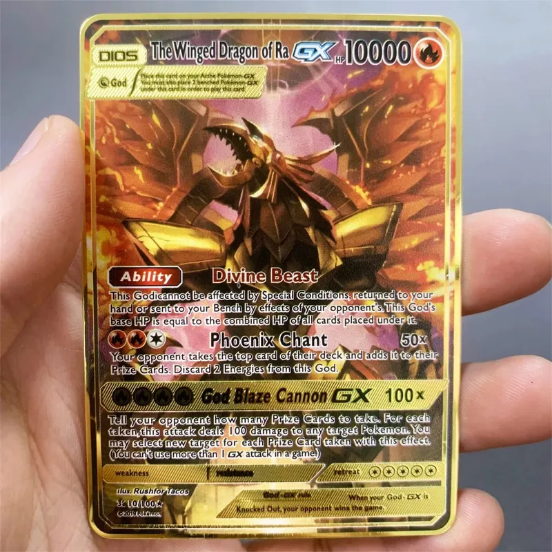 Kartu Pokemon Logam Inggris DIY Arceus Mewtwo Charizard Pikachu Besi Mengkilap Pokémon GX Vmax EX Hadiah Mainan Kartu Koleksi Anak-anak Permainan — image 15