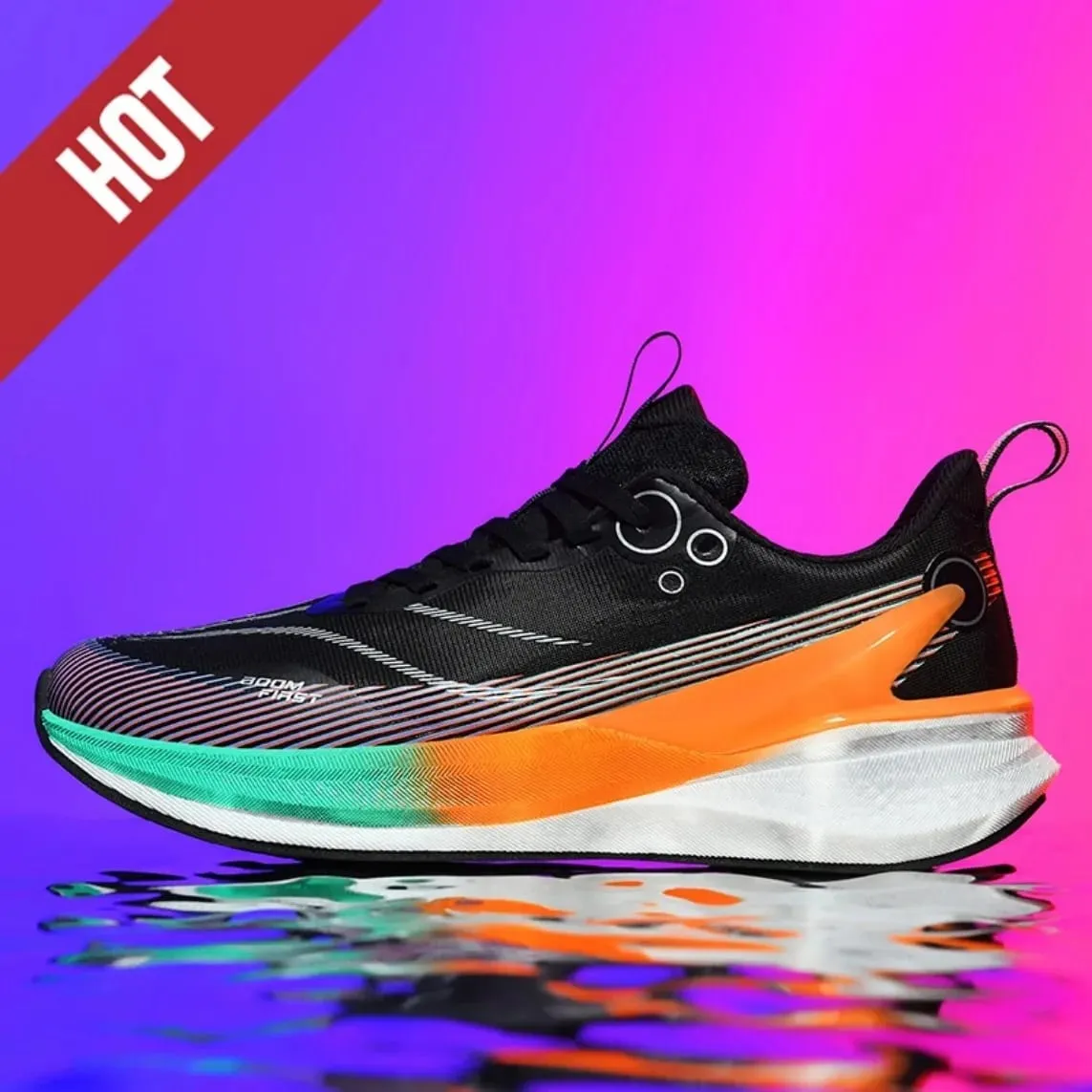 Men Marathon Carbon Plate Air Cushion Running Shoes Breathable Lightweight Outdoor Athletic Racing Training Sports Sneakers — image 4
