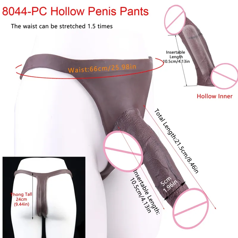 2 farben Riesige Hohl Dildo Hosen Hohe Taille Strap-On Penis Extender насадка на член Für Männer Verzögerung Ejakulation ultra Dildo — image 28