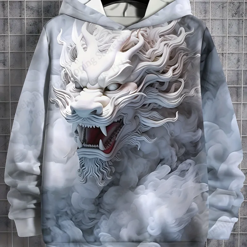 Chinese New Year Dragon 3d Print Hoodie Men Women Fashion Street Vintage Hoodie Sweatshirt Outwear Coat Men Tracksuits Sportwear