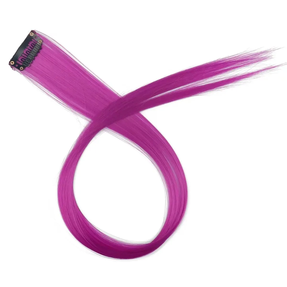 45cm Straight Clip‑on Synthetic Hair Pieces One‑Piece Bright Color Hair Extension Clips DIY Cosplay Hair Accessories — image 19
