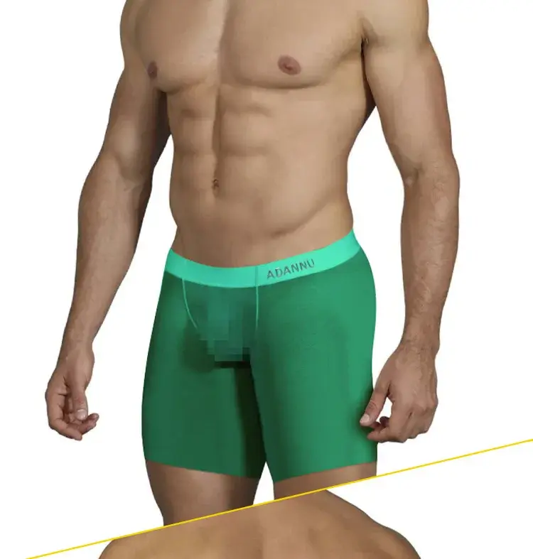 0.01mm Ultra-thin Men ชุดชั้นในกางเกงขาสั้นกางเกงขาสั้น Cooling Ice Silk โปร่งใส Gym ฟิตเนสกางเกงไม่มีรอยต่อตาข่าย Slips