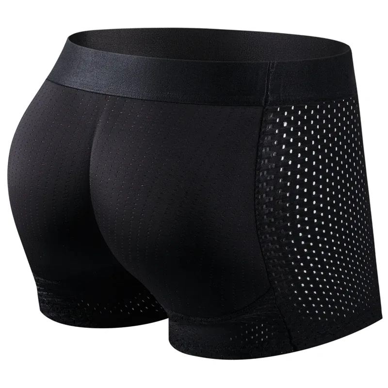 Nam Thân Tích Hợp Giả Mông Hông Nâng Tăng Cường Quần Short Quần Sịp Boxer Bộ Đồ Lót Định Quần Lót Nylon Thoáng Khí