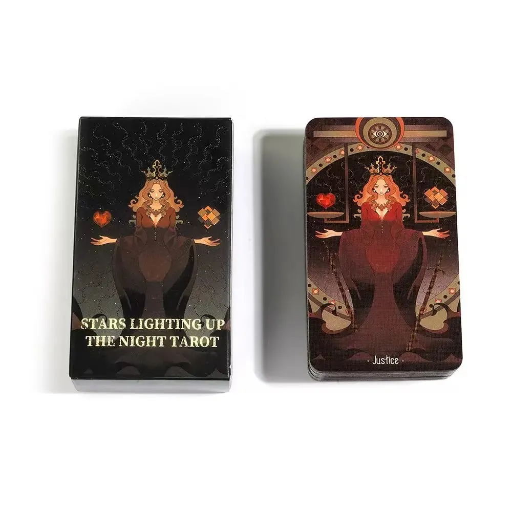 Estrelas iluminando a noite cartas oracle a 78 cartas de tarô edição de adivinhação baralho de adivinhação borad jogando jogos baralhos de tarô — image 3