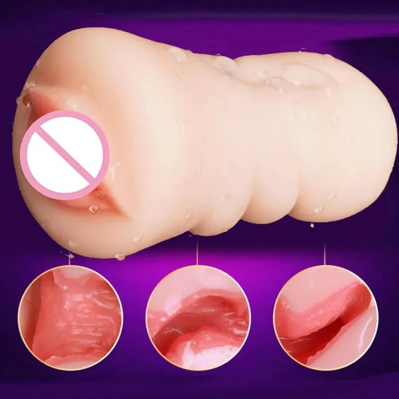New 4D Realistic Deep Throat Male Masturbators Pocket Pussy Stroker Tight Silicone Mouth Vagina Anal Oral Sex Adult Toys for Men — image 3