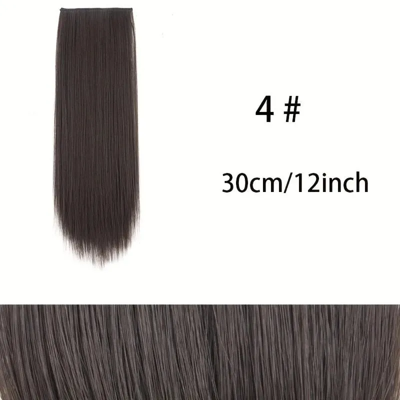 30cm Synthetic Short Straight Pad Invisible Hair Extension Lining of Hair Top Side Cover Hairpiece for Women — image 8