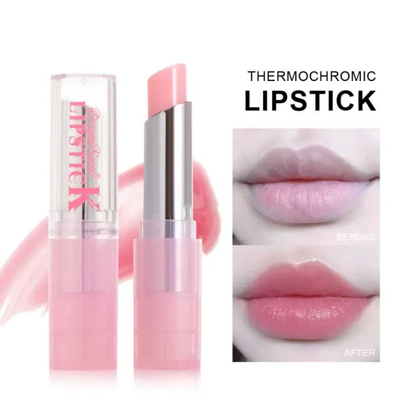 Balsem Bibir Warna Melembapkan Berkilat Kalis Air Balsem Bibir Merah Jambu Tahan Lama dengan Kesan Berkilat Sesuai untuk Semua Jenis Kulit Menenangkan — image 4