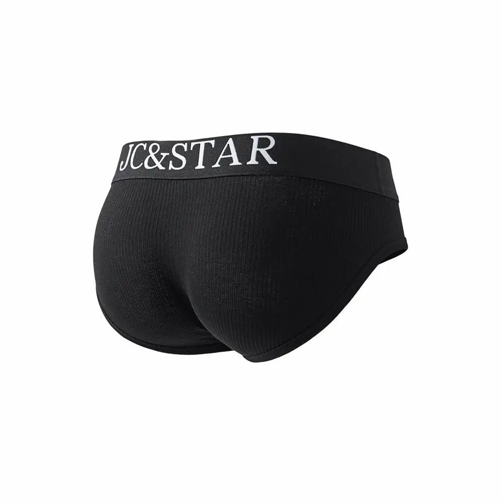 Slip intimo da uomo sexy dal design atletico dal taglio alto Mutande da uomo in cotone a costine Comfort sportivo Slip bikini da uomo Slip tanga — image 14