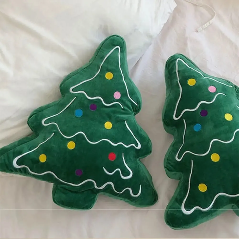 Soft Christmas Tree Sofa Cushion Comfortable Skin-friendly Christmas Day Decorative Pillow 3D Shaped Ornaments — image 6