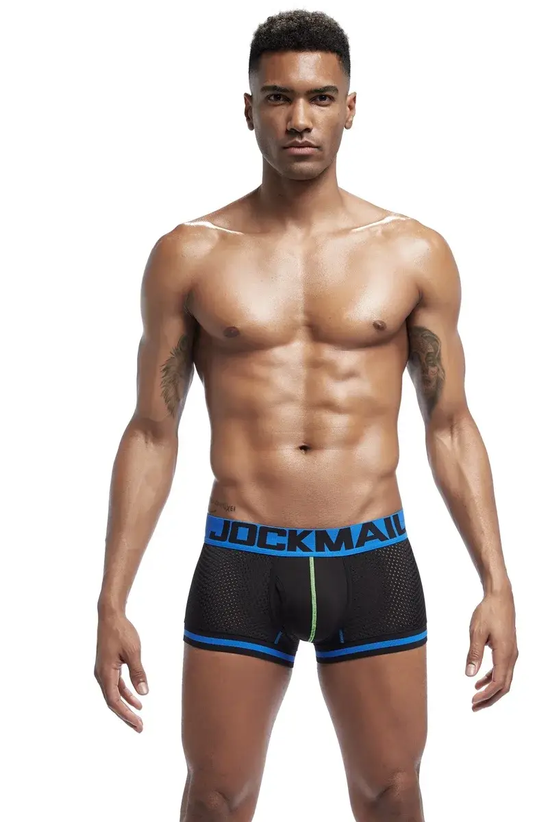 Jockmail Pakaian Dalam Jaring Boxer Pria Celana Pendek Olahraga Nyaman Lembut Bersirkulasi Celana Dalam Pria Dewasa Pakaian Dalam Wanita — image 19