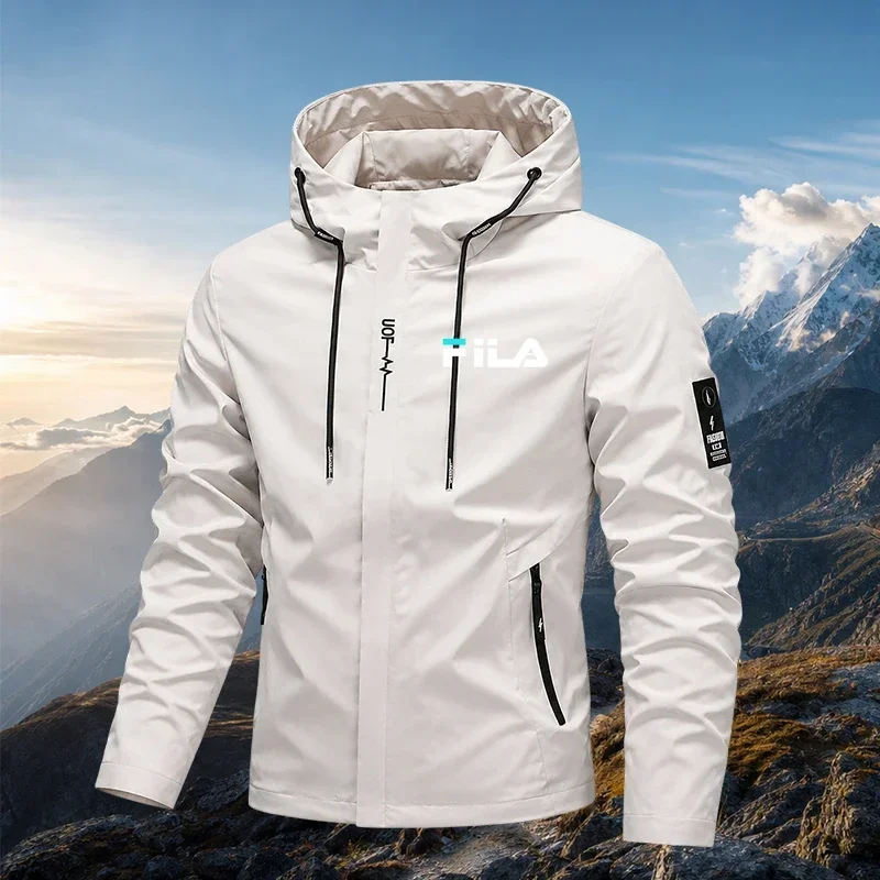 2026 Spring Autumn Men Women Black Hooded Windbreaker Lightweight Outdoor Jacket Windproof Coat Unisex Zipper Fashion Jackets