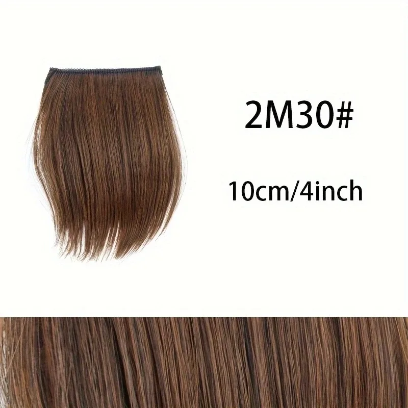 10cm/20cm/30cm Synthetic Short Straight Pad Invisible Hair Extension Lining of Hair Top Side Cover Hairpiece for Women — image 11